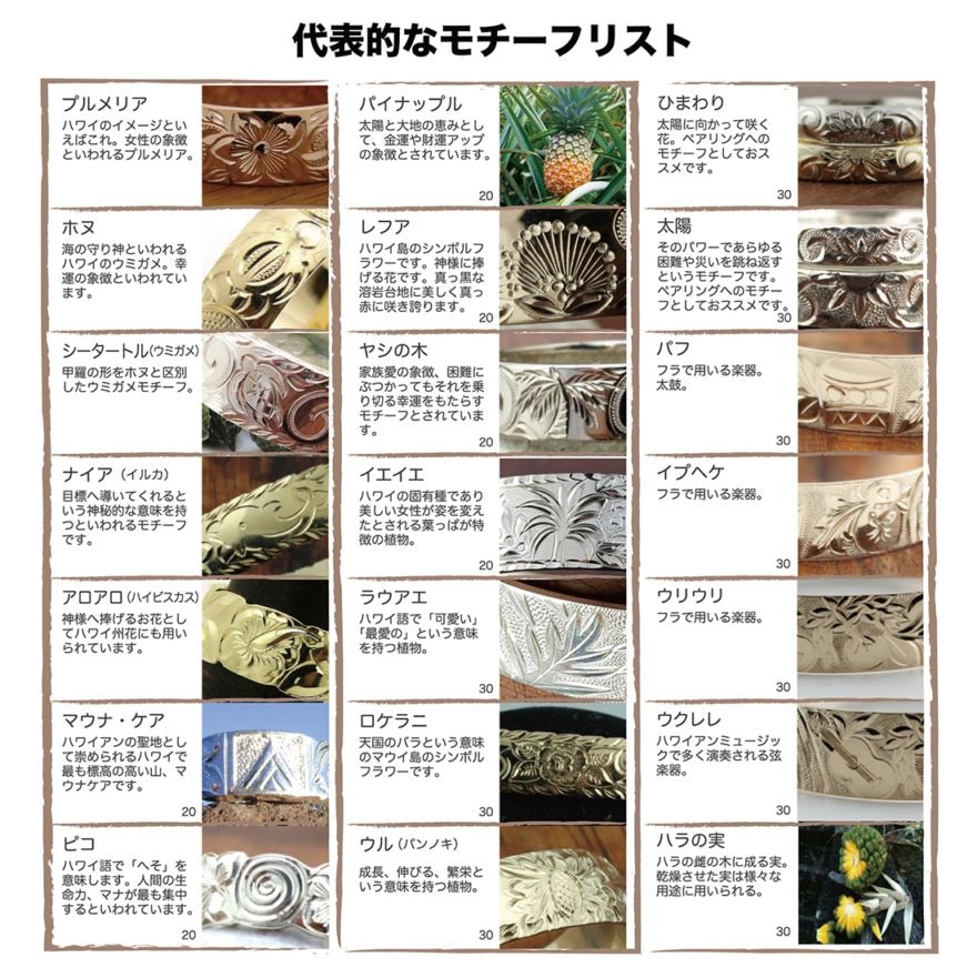 [手彫り]ハワイアンゴールドバングル(プルメリア&カレイキニ) プルメリア＆カレイキニ ツートンカラーバングル ハワイアン