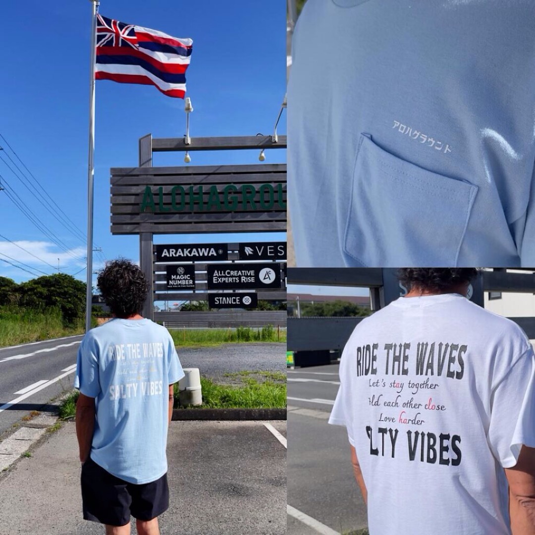 ALOHAGROUND �ԥ���� RIDE THE WAVES SALTY VIBES