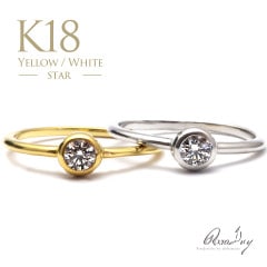 ŷ 0.18ct γ      (RERALUy) ˥С꡼ ɥ ꡼ ǥ K18 18  ۥ磻ȥ rri1724