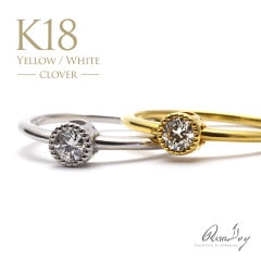 ŷ С  0.15ct    (RERALUy) ˥С꡼ ɥ ꡼ ǥ K18 18  ۥ磻ȥ rri1725