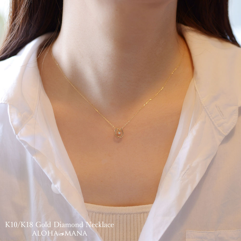 ϥ磻󥸥奨꡼ ͥå쥹  K18 18   󥰥 ڥȥͥå쥹 0.03ct   ane1690k18