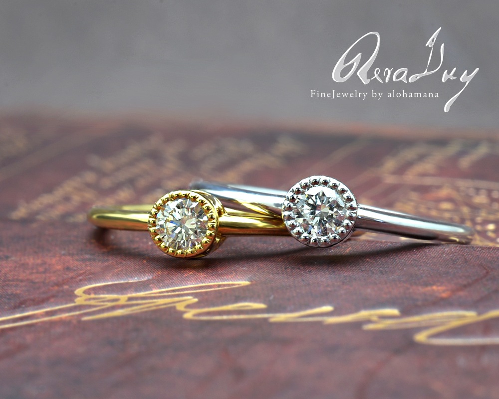 ŷ С  0.15ct    (RERALUy) ˥С꡼ ɥ ꡼ ǥ K18 18  ۥ磻ȥ rri1725