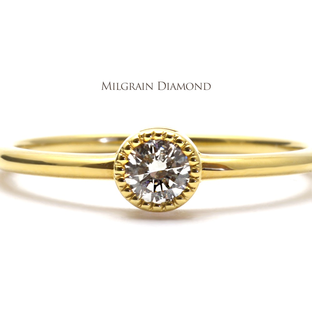 ŷ С  0.15ct    (RERALUy) ˥С꡼ ɥ ꡼ ǥ K18 18  ۥ磻ȥ rri1725