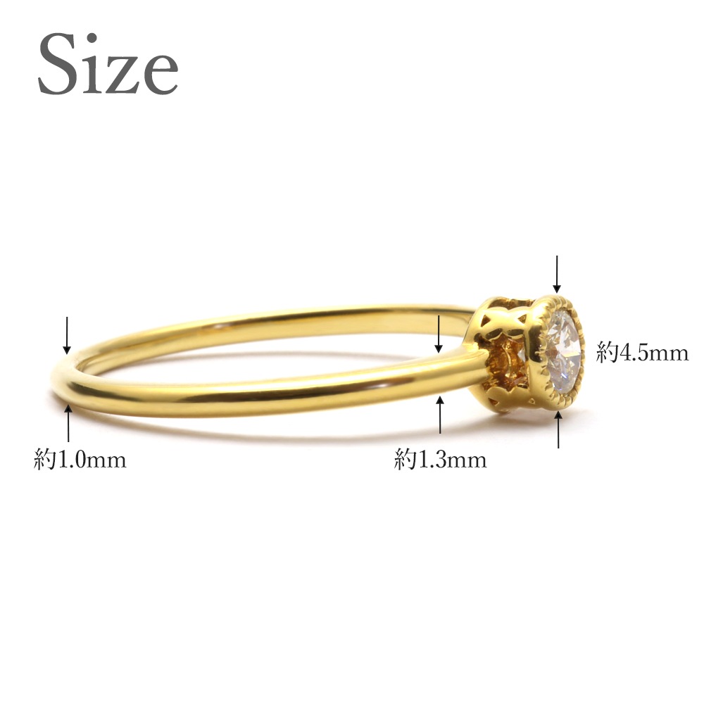 ŷ С  0.15ct    (RERALUy) ˥С꡼ ɥ ꡼ ǥ K18 18  ۥ磻ȥ rri1725