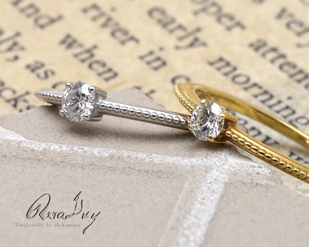 ŷ   0.14ct    (RERALUy) ˥С꡼ ɥ ꡼ ǥ K18 18  ۥ磻ȥ rri1726