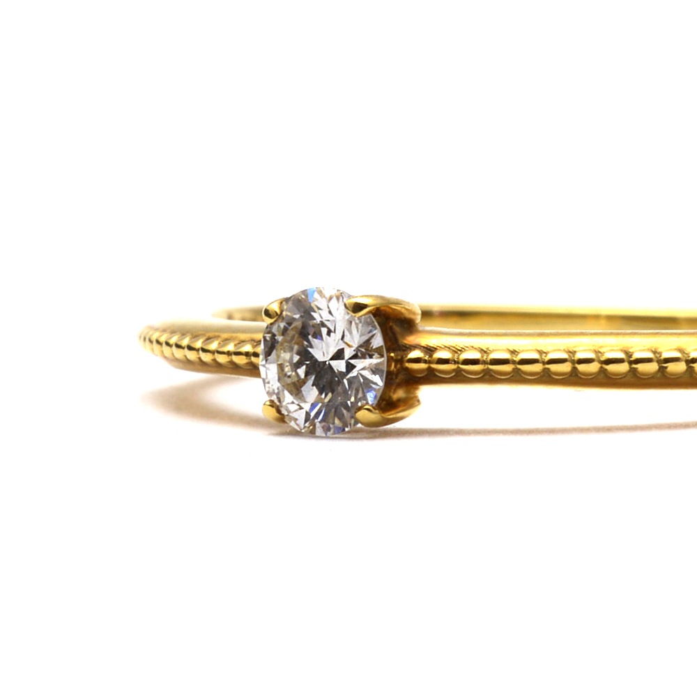 ŷ   0.14ct    (RERALUy) ˥С꡼ ɥ ꡼ ǥ K18 18  ۥ磻ȥ rri1726