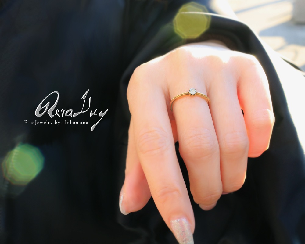 ŷ   0.14ct    (RERALUy) ˥С꡼ ɥ ꡼ ǥ K18 18  ۥ磻ȥ rri1726