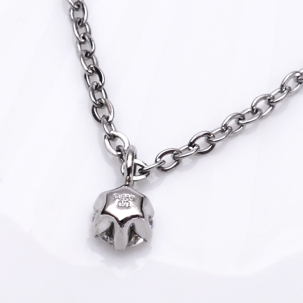 Pt900 ��ܥ������� ��������� �ͥå��쥹  ��γ ��������� 0.10ct   �ڥ����� ���ƥ�쥹�������� �����㥹�����դ� RERALUy Lab Grown rne2148