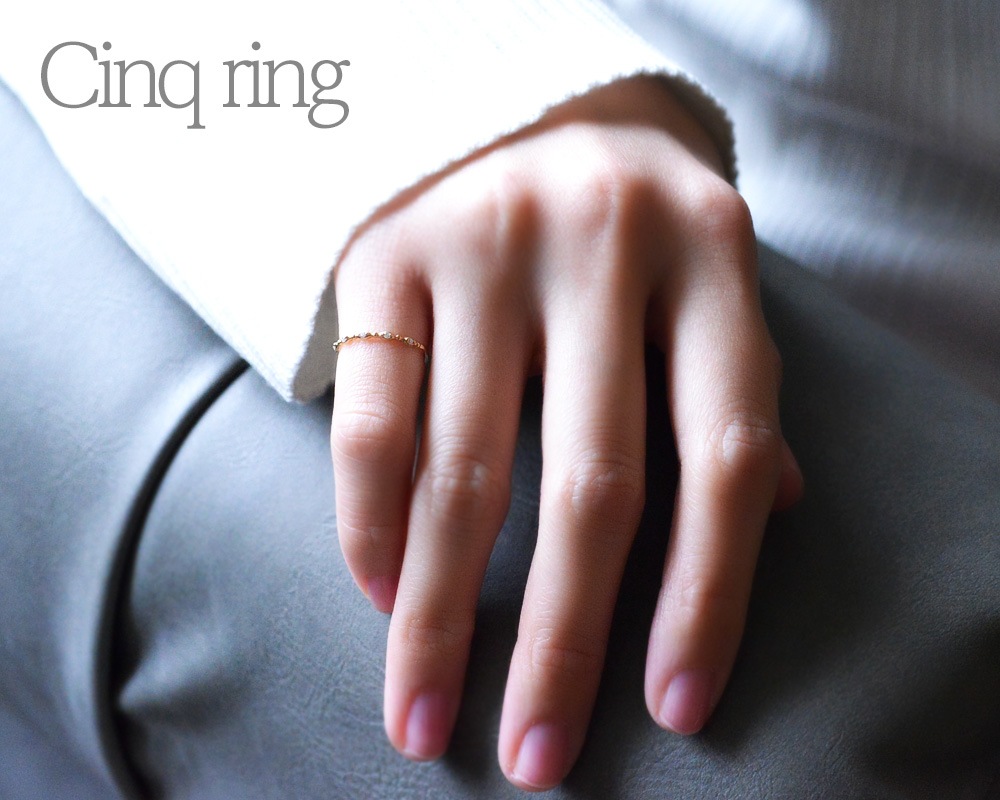 k10 k18   ϶ Cinq  5  0.03ct ԥ󥭡 쥤䡼 ɥ   (RERALUy)ǥ  쥤䡼 ŤͤŤ  10 K10 18 k18   ץ쥼 gold ring rri1843