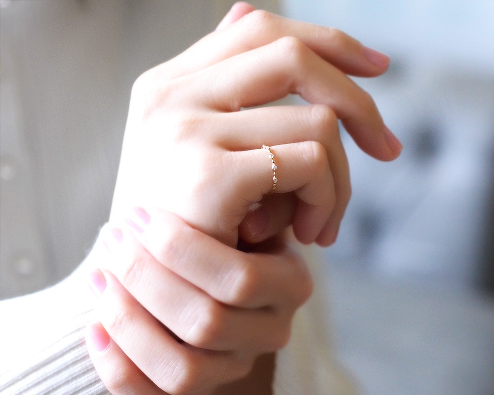 k10 k18   ϶ Cinq  5  0.03ct ԥ󥭡 쥤䡼 ɥ   (RERALUy)ǥ  쥤䡼 ŤͤŤ  10 K10 18 k18   ץ쥼 gold ring rri1843