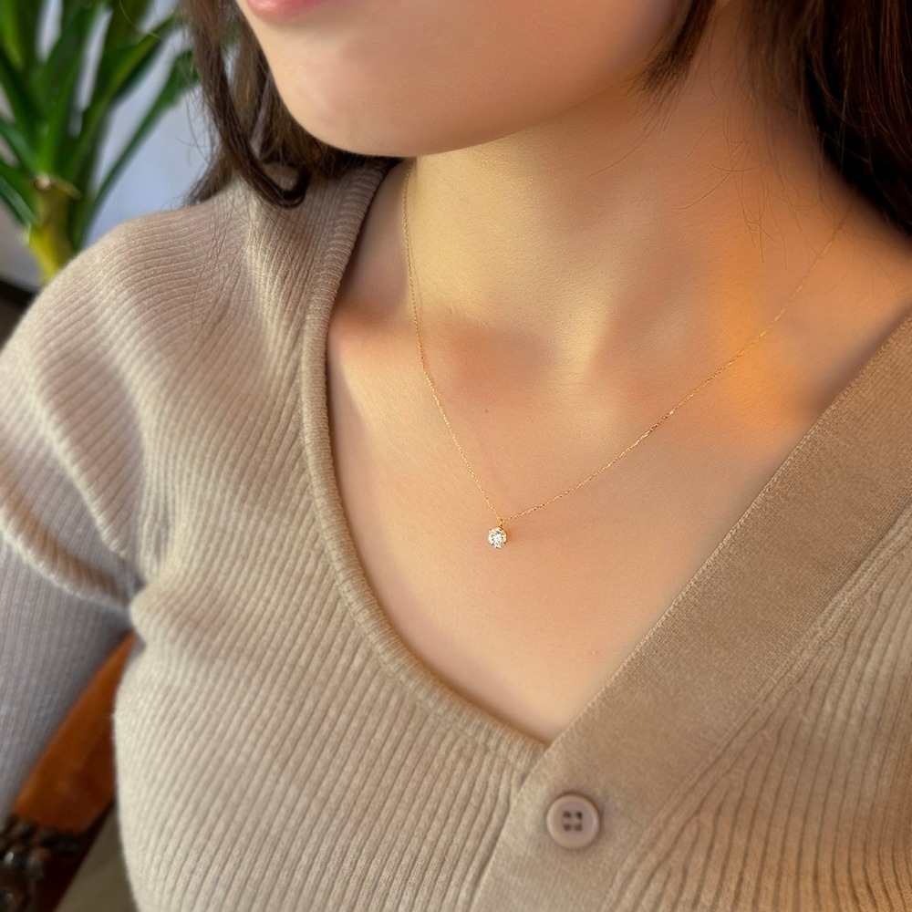 K18 ͥå쥹 ܥ  ڥȥͥå쥹  γ 0.5ct  饤ɥ㥹 RERALUy Lab Grown rne2149