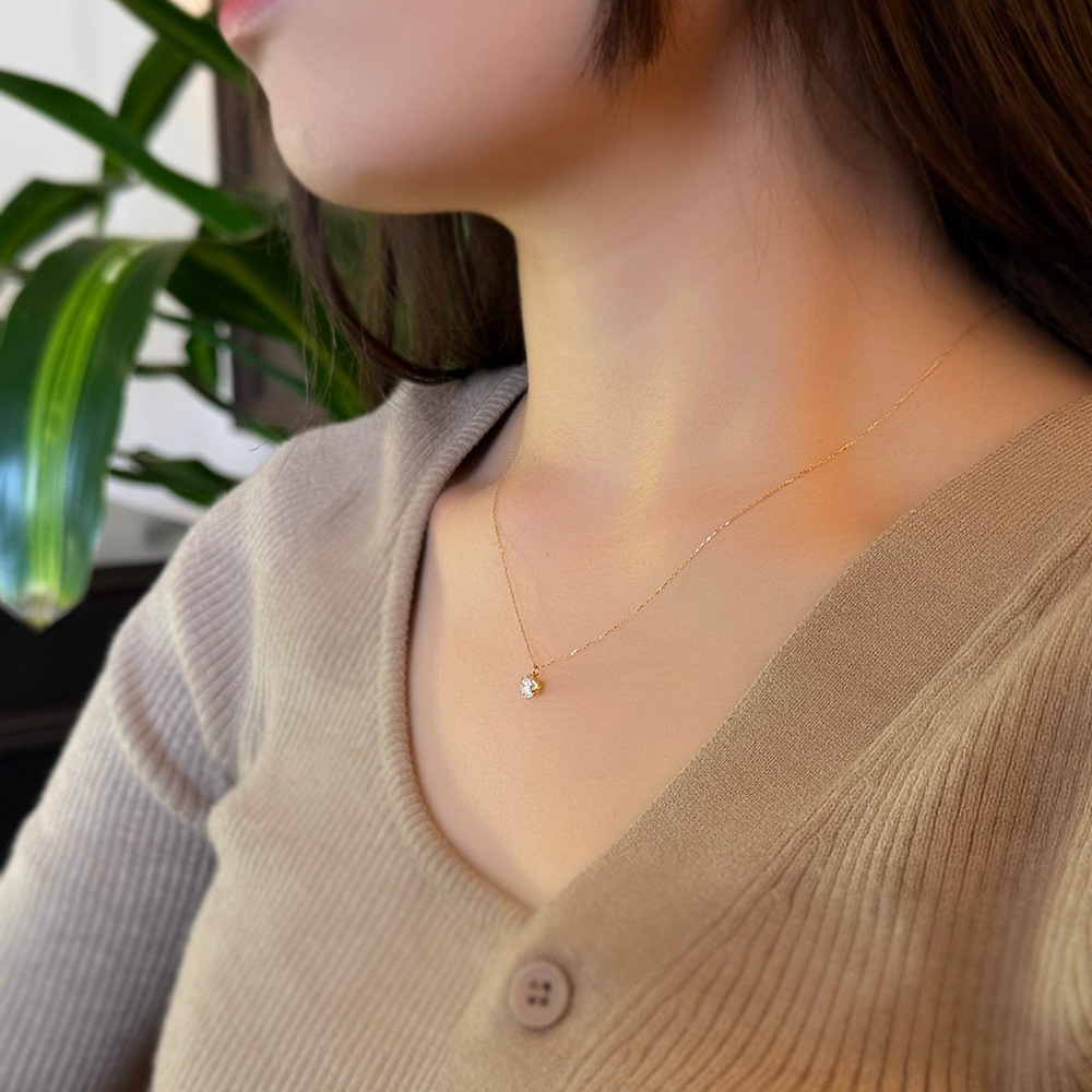 K18 ͥå쥹 ܥ  ڥȥͥå쥹  γ 0.5ct  饤ɥ㥹 RERALUy Lab Grown rne2149