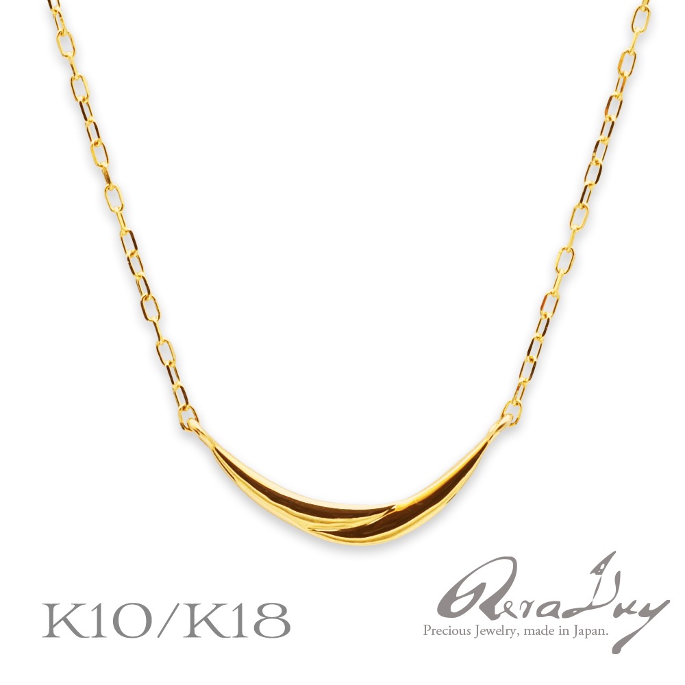 Mele Kali.. 5%OFF】k10 k18 ネックレス ムーン ウォーク レイヤー