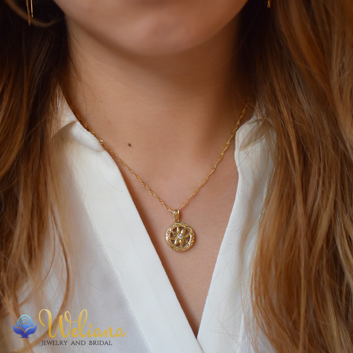 ������ɥͥå��쥹 K18 ������� 18�� ��������� �ͥå��쥹 �ϥ磻���󥸥奨�꡼ ����������饦��� �ƥ����� ��������� �ڥ����ȥȥå� 0.06ct wpd1638