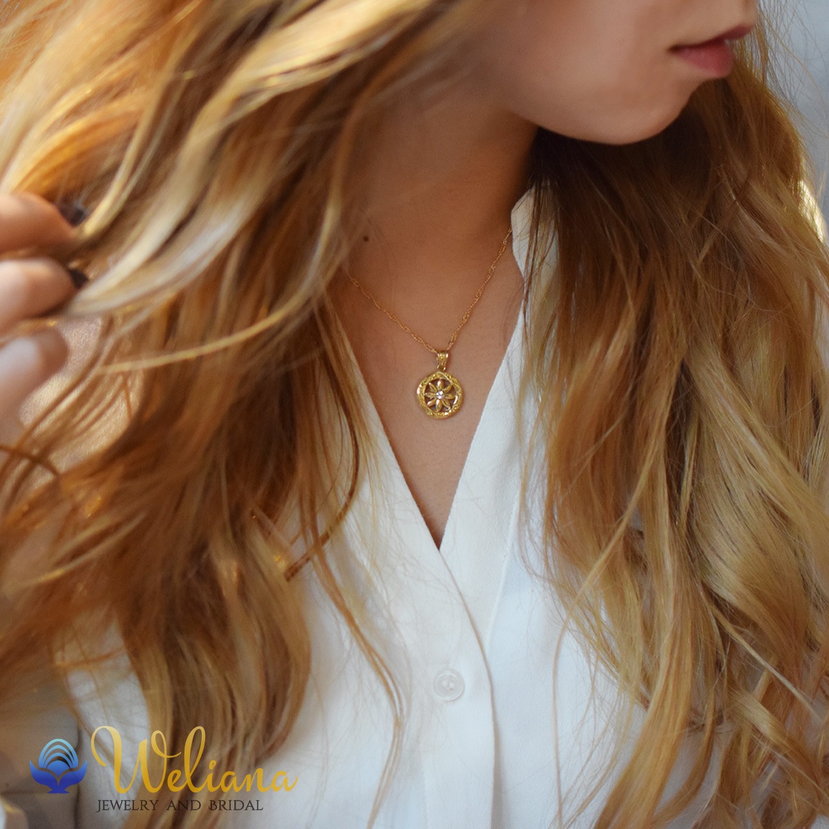 ������ɥͥå��쥹 K18 ������� 18�� ��������� �ͥå��쥹 �ϥ磻���󥸥奨�꡼ ����������饦��� �ƥ����� ��������� �ڥ����ȥȥå� 0.06ct wpd1638