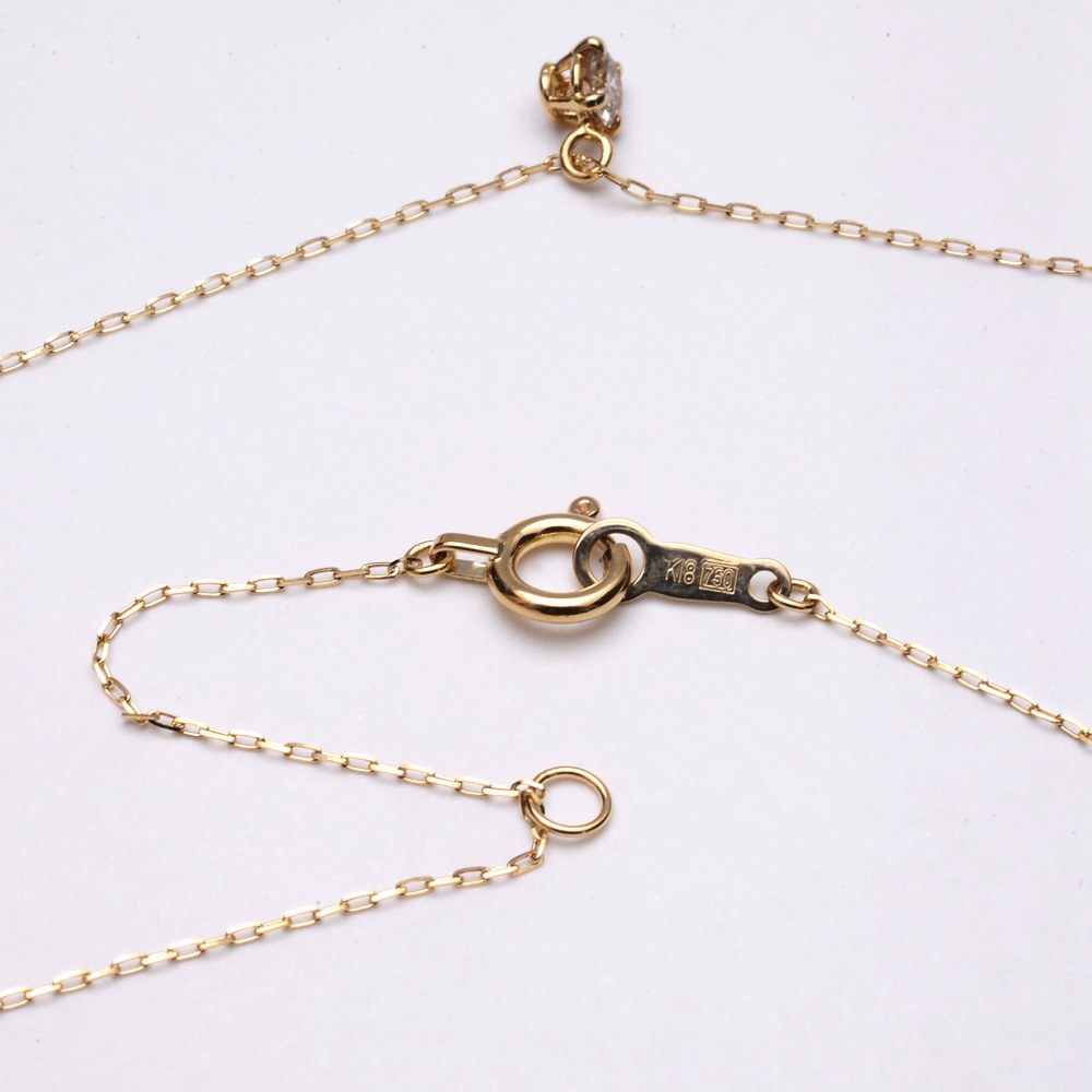 summer10%OFF -7/149:59K18 ͥå쥹   ֥饦 ڥȥͥå쥹  γ 0.1ct  ane2152
