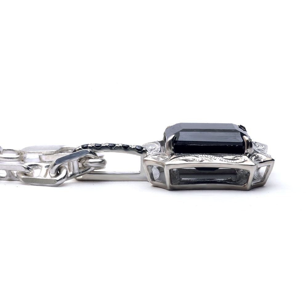 �ϥ磻���󥸥奨�꡼ �ڥ����� �ͥå��쥹 �֥�å� Cz ���������� SV925 ����С� 50cm���������դ� ��ǥ����� ��� apd1895