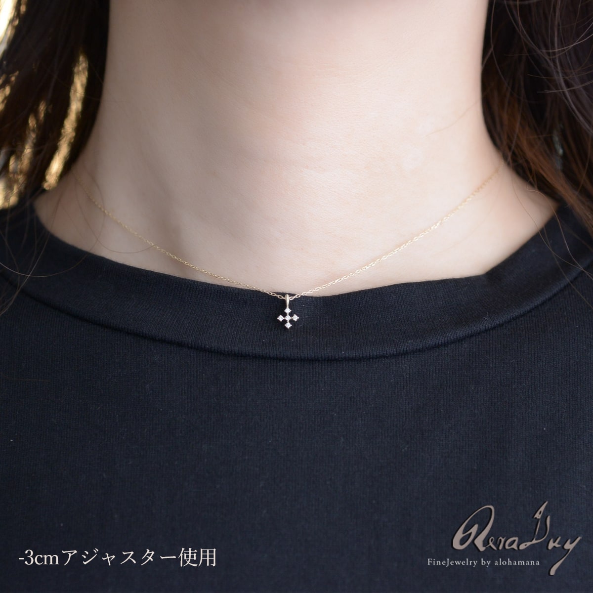 K18 ɥͥå쥹 (RERALUy) եݥ ڥ ͥå쥹 0.03ct rne1679k18