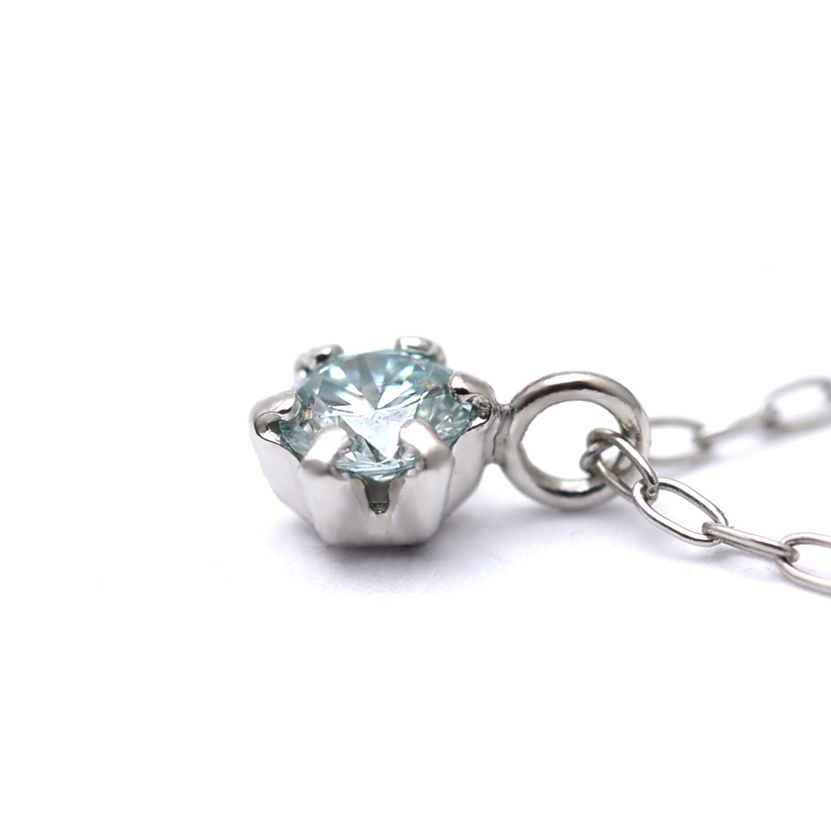 ϥ磻󥸥奨꡼ ͥå쥹 γͥå쥹 ϥ磻ե󥷡ɥͥå쥹 ⥢ʥ֥롼 0.08ctPt900 K18 (Pt850) ane1619