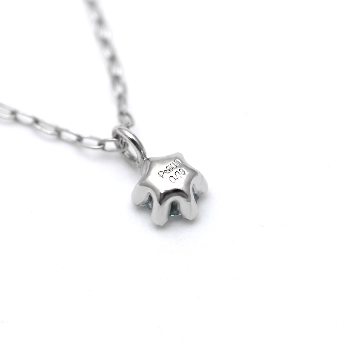ϥ磻󥸥奨꡼ ͥå쥹 γͥå쥹 ϥ磻ե󥷡ɥͥå쥹 ⥢ʥ֥롼 0.08ctPt900 K18 (Pt850) ane1619