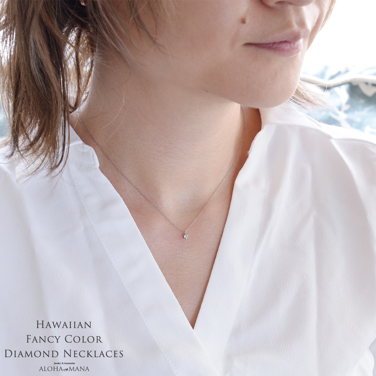ϥ磻󥸥奨꡼ ͥå쥹 γͥå쥹 ϥ磻ե󥷡ɥͥå쥹 ⥢ʥ֥롼 0.08ctPt900 K18 (Pt850) ane1619