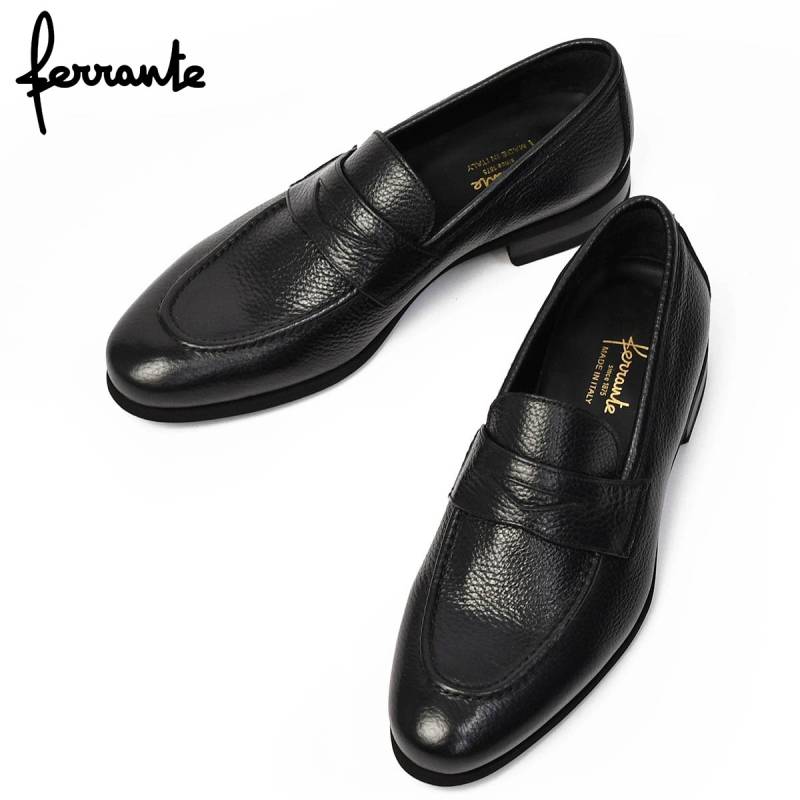 新品 フェランテ FERRANTE イセオ ISEO レザー ローファー 黒 5 Ferrante【フェランテ】コインローファー ISEO ETON RASTY NERO 010