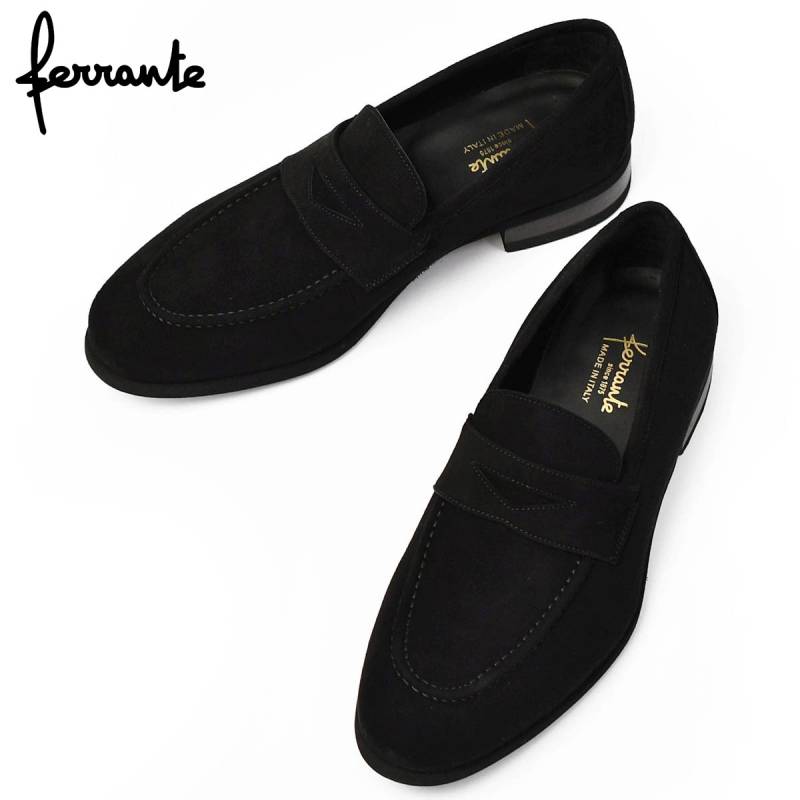 Ferrante【フェランテ】コインローファー ISEO ETON CAMOSCIO NERO 010