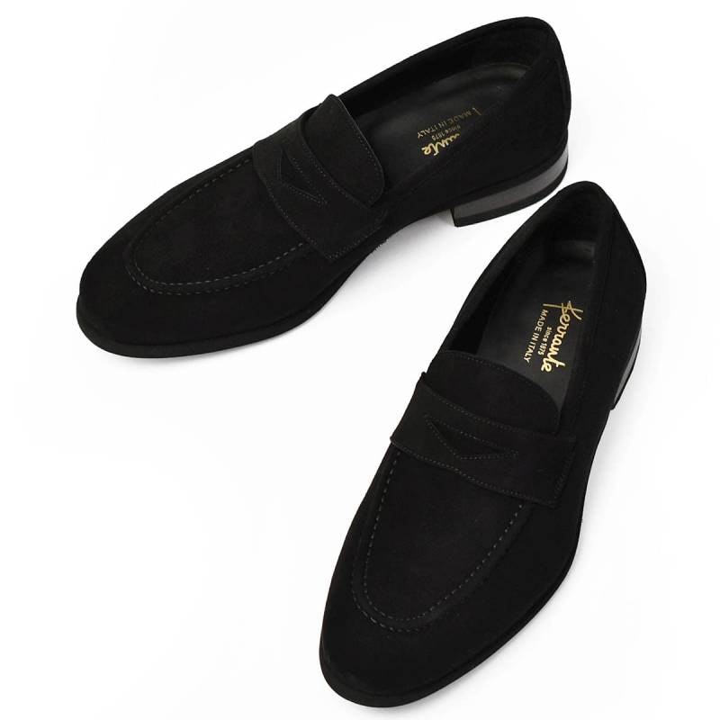 Ferrante【フェランテ】コインローファー ISEO CAMOSCIO NERO