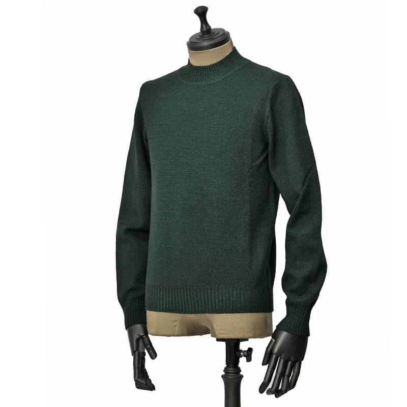GRAN SASSO クルーネック ニット グリーン 50サイズ グランサッソ Gran Sasso GRAN SASSO グランサッソ セーター 55136 14200 メンズ