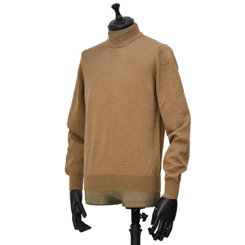 GRAN SASSO グランサッソ タートルネック 12Gウール キャメル 48 Gran