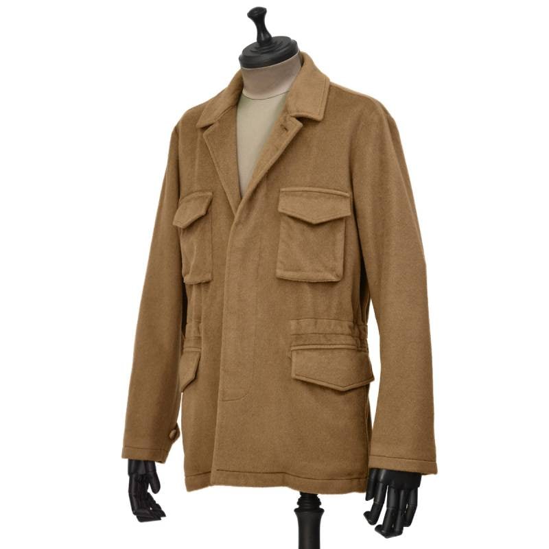 <美品>BOGLIOLI dover ブラウン ウールカシミヤ ジャケット 46 FINAL SALE】【size44,46】BOGLIOLI【ボリオリ】M65ジャケット OC103J