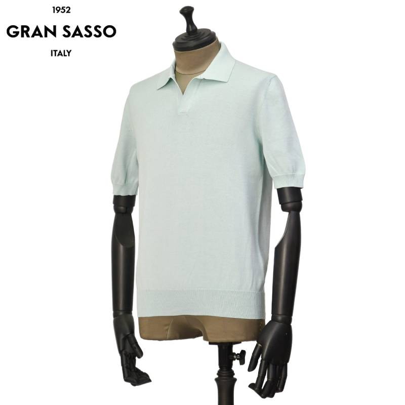 GRAN SASSO【グランサッソ】スキッパーニットポロ 57186 618170 602