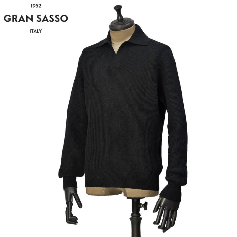 GRAN SASSO【グランサッソ】スキッパーニットポロ 23160 18658 099