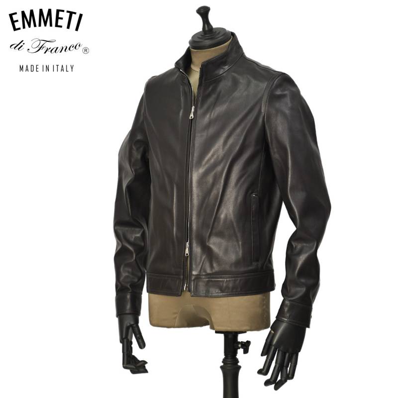 EMMETI エンメティ JAN ジャン シープスキン レザーライダース EMMETI【エンメティ】シングルライダースジャケット JAGO SP LAMB SKIN