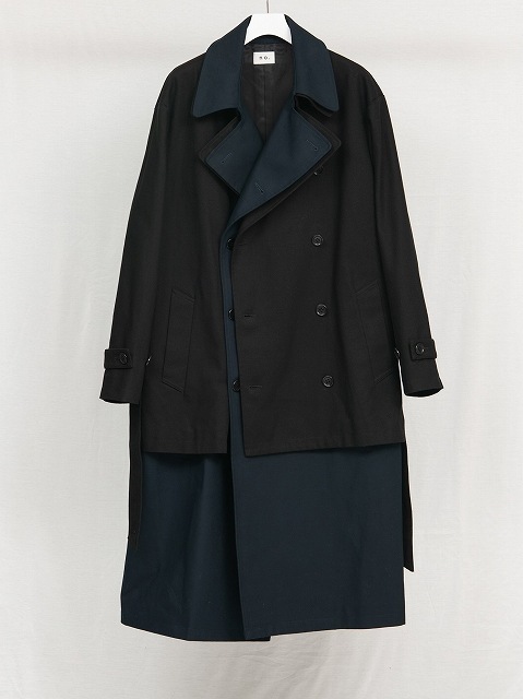 no./numberナンバー】 LAYERED TRENCH COAT 20-FW-CO-01(2色