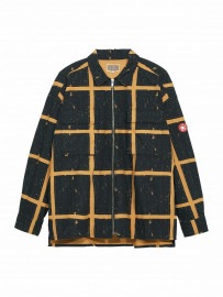 【C.E/CAVEMPT】 OVERDYE GRID ZIP SHIRT JACKET CES19JK19|CAV-EMPT (C.E)