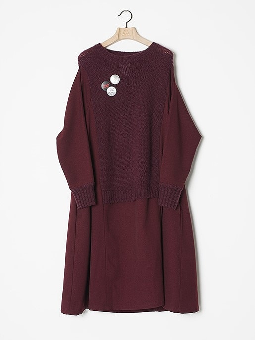 STOFストフ】 Mohair Knit Mix Onepiece SF21AW-12(3色