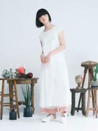 【BEDSIDEDRAMAベッドサイドドラマ】 bsd22SS-24 Layerd Dress Tee(2色)