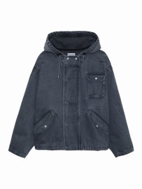 【C.E/CAVEMPT】 BLACK DENIM ZIP PARKA CES20JK12|CAV-EMPT (C.E)