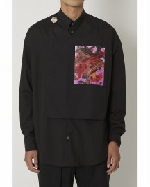 【ALMOSTBLACKオールモストブラック】 22SS-SH02 LAYERED DRESS SHIRTS(2色)|ALMOSTBLACK