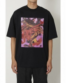 【ALMOSTBLACKオールモストブラック】 22SS-CS05 DROPSHOULDER PRINT T(2色)|ALMOSTBLACK