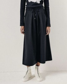 【POINT2倍】【ALMOSTBLACKオールモストブラック】 WOVEN CUT OFF WIDE HALF SLACKS|ALMOSTBLACK
