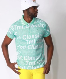 ★【TMTティーエムティー】Primeflex MOSS STITCH POLO SHIRT★ / TURQUOISE