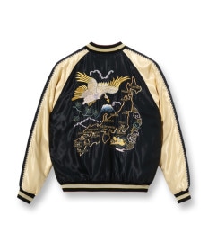 【TAILOR TOYO テーラー東洋】 Early 1950s Style Acetate Souvenir Jacket “WHITE DRAGON” × “LANDSCAPE”