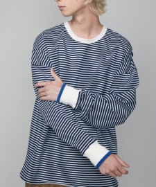 【rehacerレアセル】Open-end Joint Rib border L/S CS（01230400031）