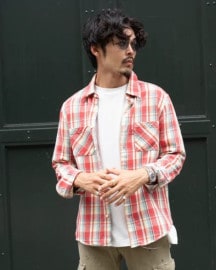 ★【TMTティーエムティー】★ VINTAGE HEAVY PLAID SHIRTS(3色）TSHF2202