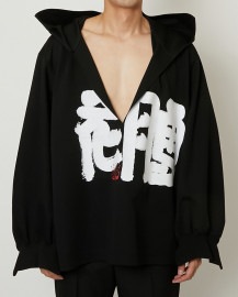 【POINT2倍】【ALMOSTBLACKオールモストブラック】CUT OFF PRINT PARKER|ALMOSTBLACK