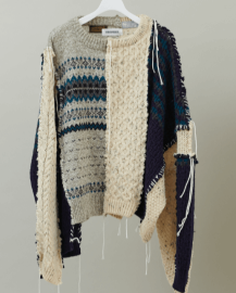 【POINT 10％】【25AW 先行受注】【DISCOVEREDディスカバード】（DC-NS21-KN-01） Nordic Collage Sweater