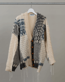 【POINT 10％】【25AW 先行受注】【DISCOVEREDディスカバード】DC-NS-KN-03 Nordic Collage Knit Cardigan