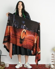 【受注】【POINT２倍】【STOFストフ】Double Exposure Knit Stole(SF24AW-13) (3色）